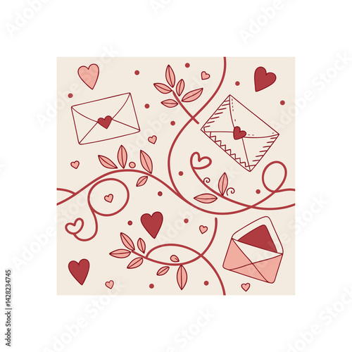 Love and Hearts Repeat pattern