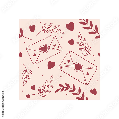 Love and Hearts Repeat pattern