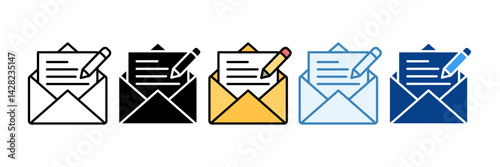 Email  Icon Set Multiple Style Collection