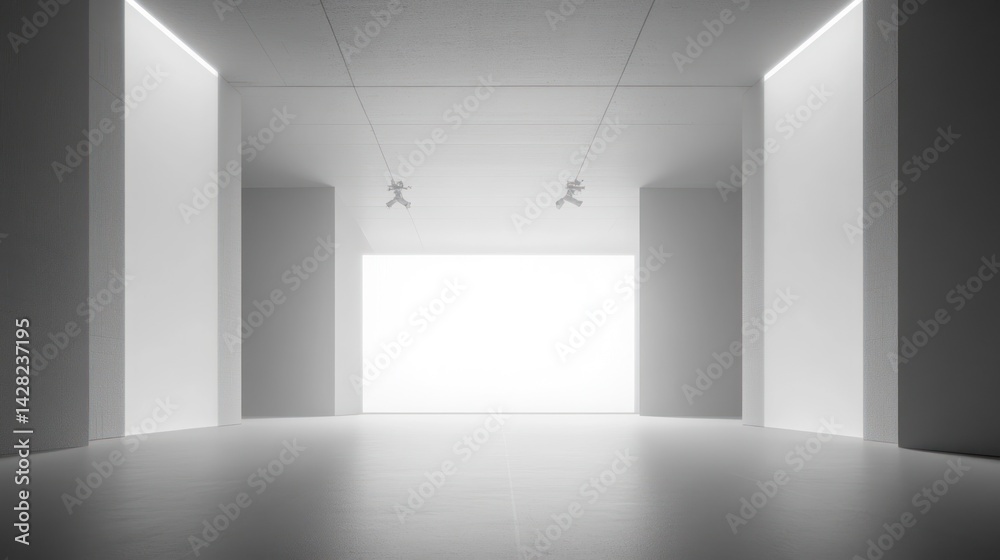 Fototapeta premium Minimalist Interior Design: A Modern White Room
