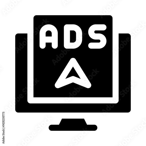 Online Advertising glyph icon