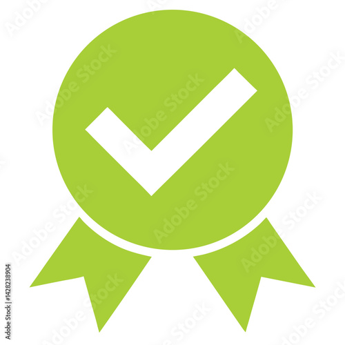 Green Guarantee Seal With Check Mark For Quality Assurance Design