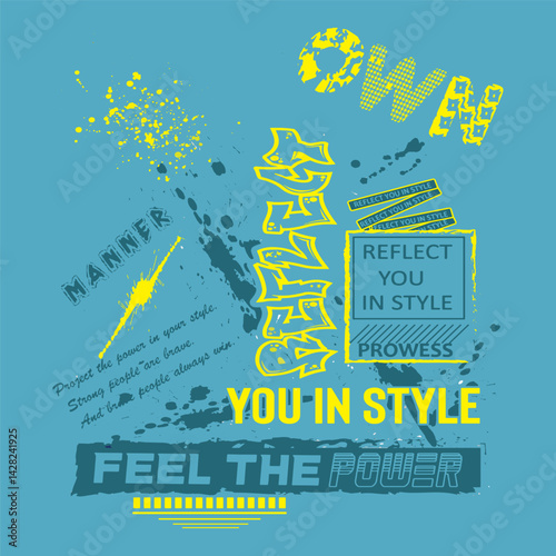 A vibrant, bold graphic design to reflect power and style with impactful text.