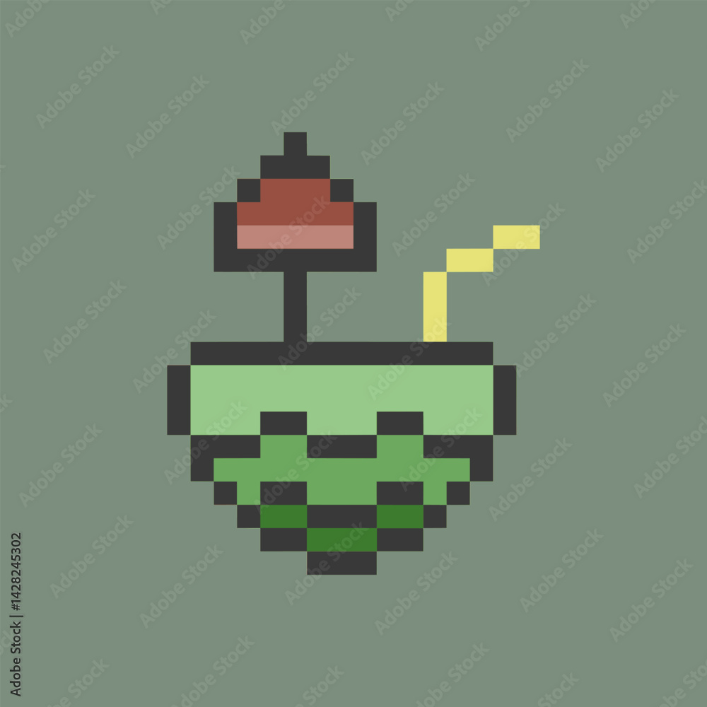 Obraz premium sweet drink pixel art for your needs