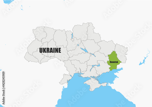 Carte Ukraine Donetsk