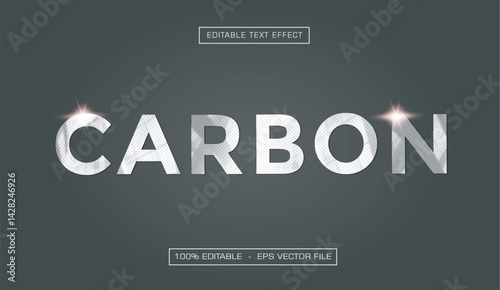 Carbon editable text effect