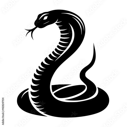 black cobra vector illustration