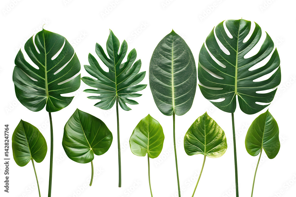 Fototapeta premium Variety of Green Tropical Leaves