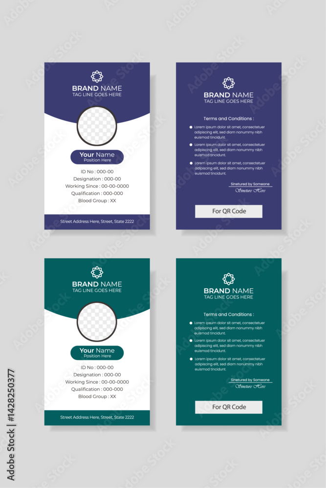 Obraz premium ID card design. Vector file fully editable.