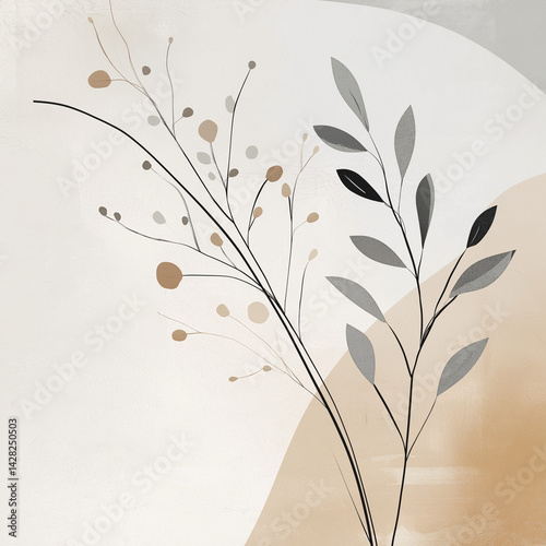 Modern minimal design with neutral color palette