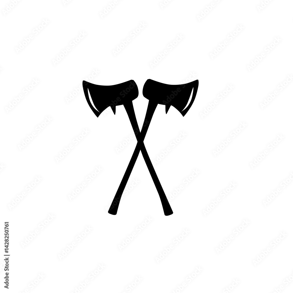 crossed axe icon sign crossed axe icon sign