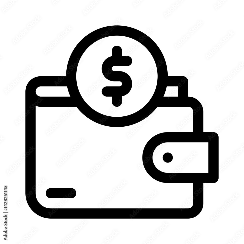 Wallet line icon Wallet line icon