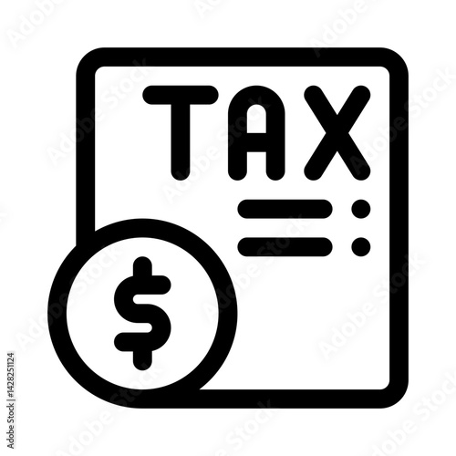 Tax line icon