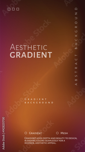 Trendy gradient effect with abstract gradient wallpaper