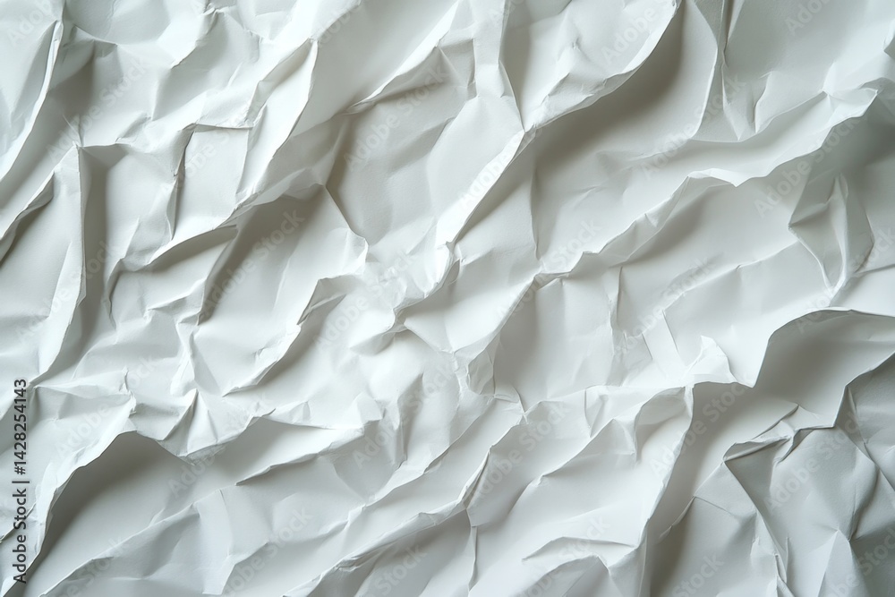 Obraz premium Crumpled white paper texture (4)