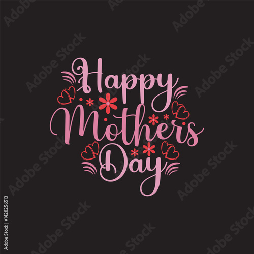 Happy Mothers Day poster banner paper cover design 