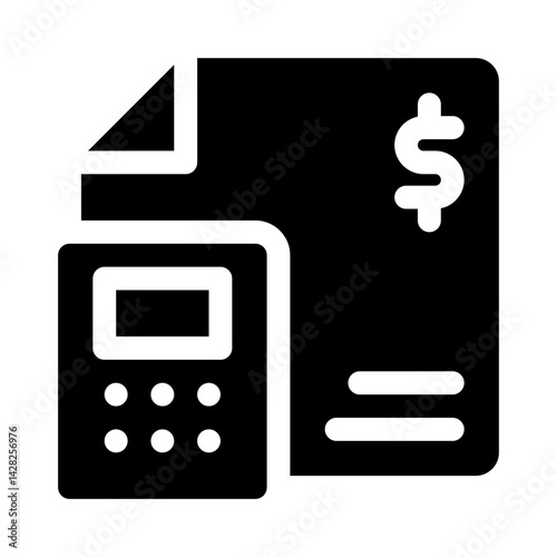 Budgeting glyph icon
