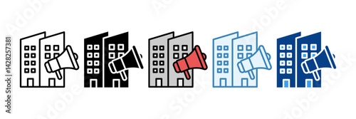 Company Promotion  Icon Set Multiple Style Collection