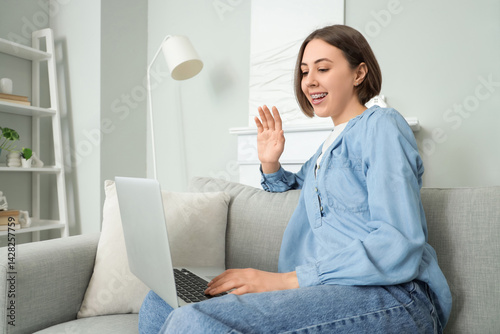 Young woman with dental bra...