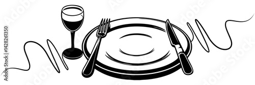 cutlery set for a food day