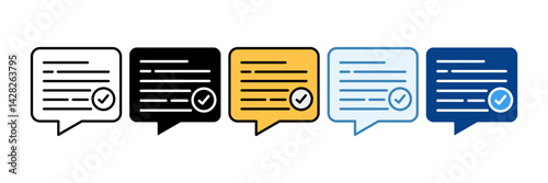 Read Dialog  Icon Set Multiple Style Collection