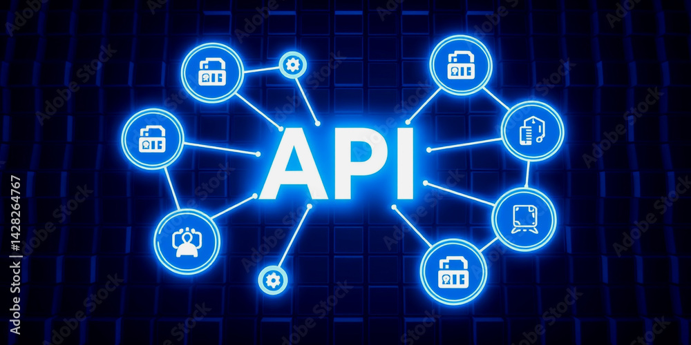 Fototapeta premium Unlocking Business Potential API Technology and its Applications