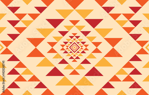 American native ethnic pattern. Design for indigenous style, african, embroidery, fabric, abstract, boho, carpet, native pattern.