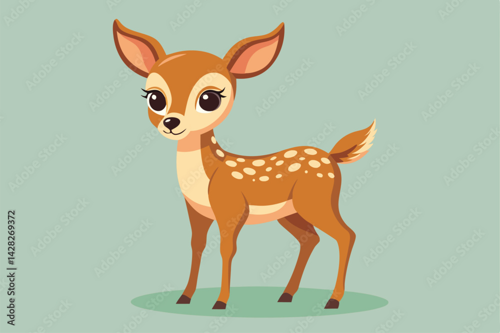 Obraz premium Illustration of Cute Deer Isolated