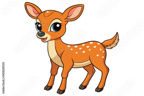 Illustration of Cute Deer Isolated