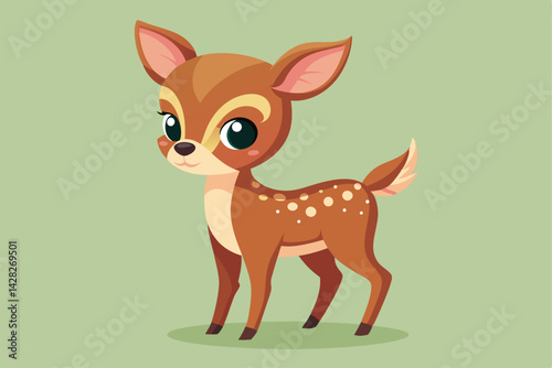 Illustration of Cute Deer Isolated