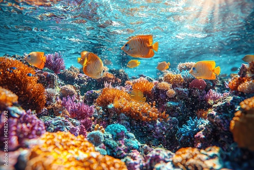 Wallpaper Mural Colorful coral reef filled with several swimming fish species Torontodigital.ca