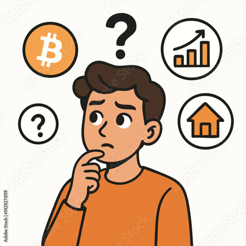 man with question mark vector