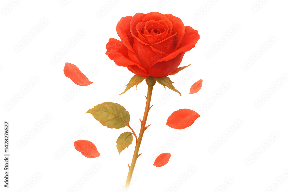 Obraz premium Beautiful Red Rose Floral Arrangement on a Black Background