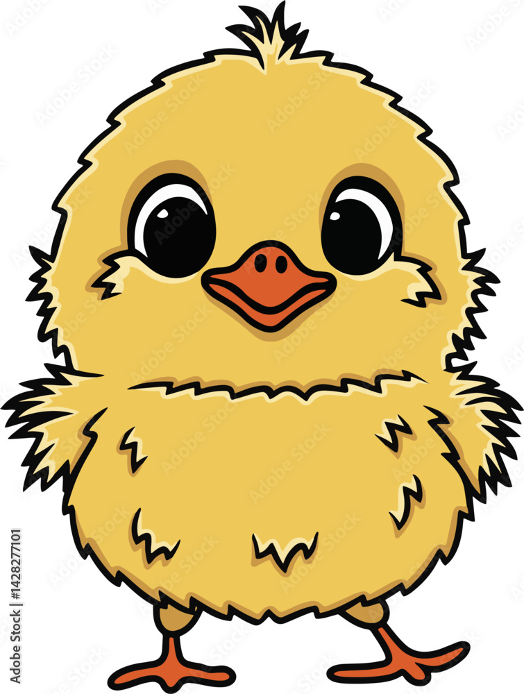 Fototapeta premium cute little chicken vector illustration