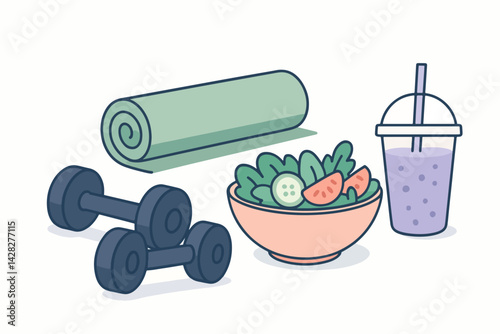 Fitness and Healthy Lifestyle Elements