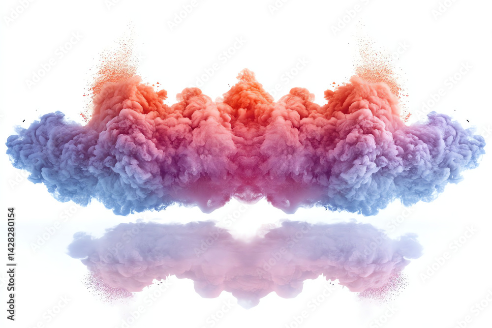 Fototapeta premium Colorful Ink Exploding in Water Abstract Background