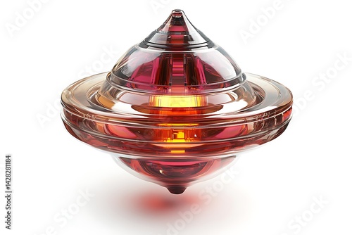 Futuristic Levitating Sci-Fi Energy Core in 3D with Glowing Effect photo