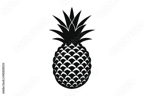 pineapple vector illustration on white background