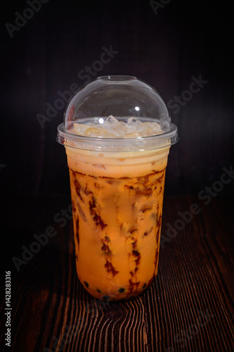 Thai Tea, Iced Tea with Bubble Ice It is a healthy milk drink.
