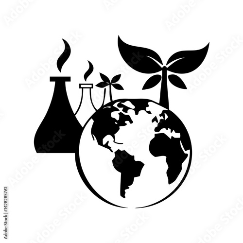 renewable resources icon, renewable resources silhouette vector illustration-simple silhouette illustration of renewable resources,renewable resources vector
