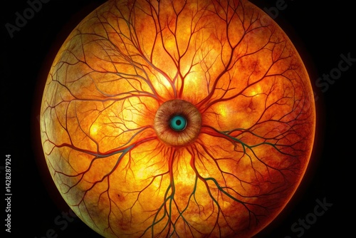 Ophthalmoscopic Images: Diabetic Retinopathy Diagnosis - High-Resolution Architectural Photography Illustration photo