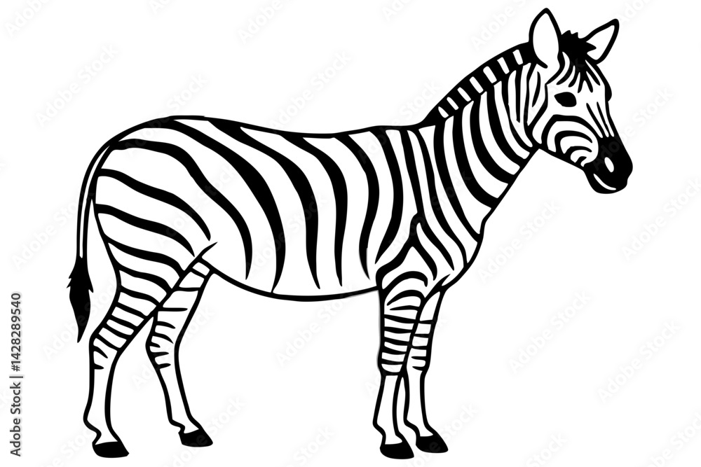 Obraz premium Graceful Striped Illustration