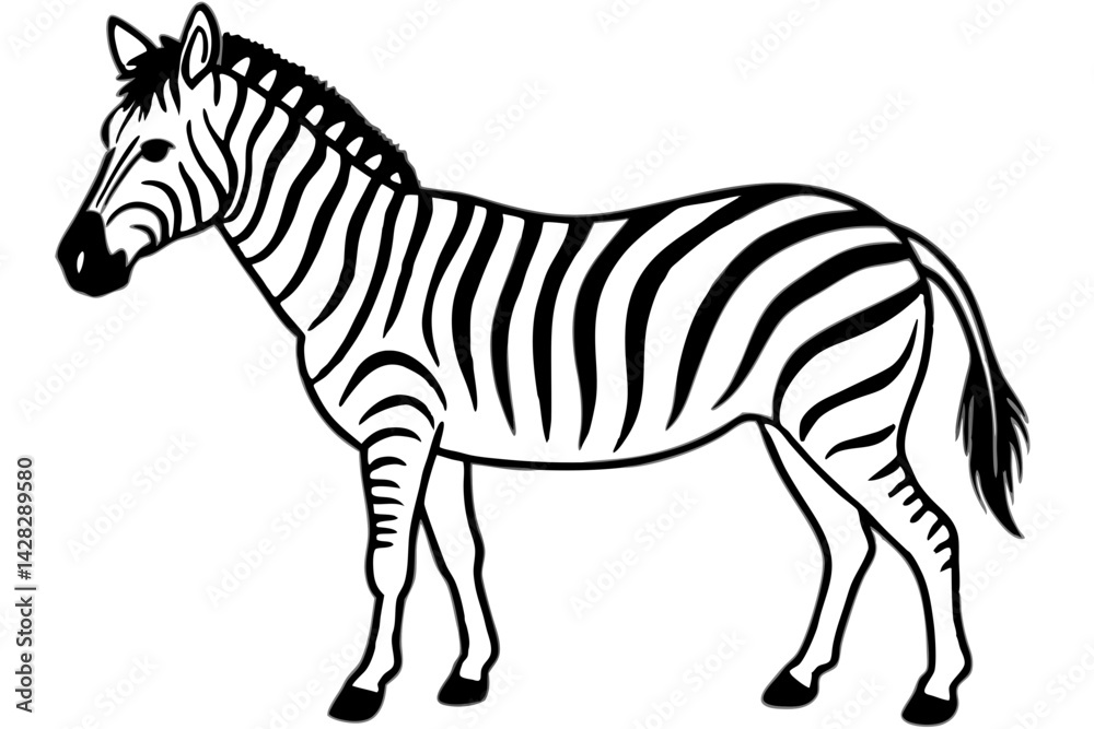 Obraz premium Graceful Striped Illustration