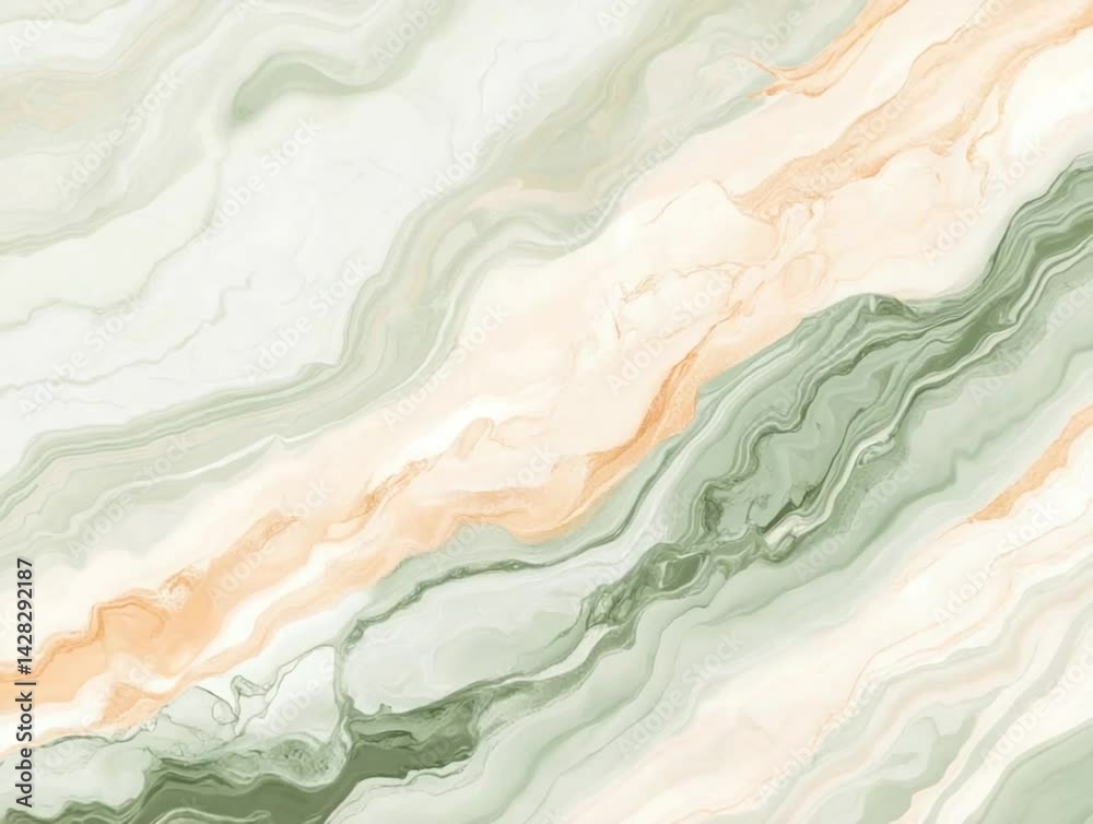 custom made wallpaper toronto digitalGreen and Beige Marble Texture.