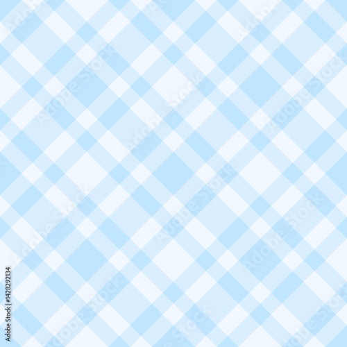 Soft Blue and White Plaid Pattern