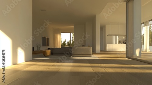 Modern interior space with natural light and minimalist design.