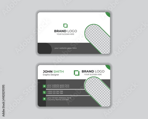 creative  modern business card and name card horizontal simple clean template vector design.