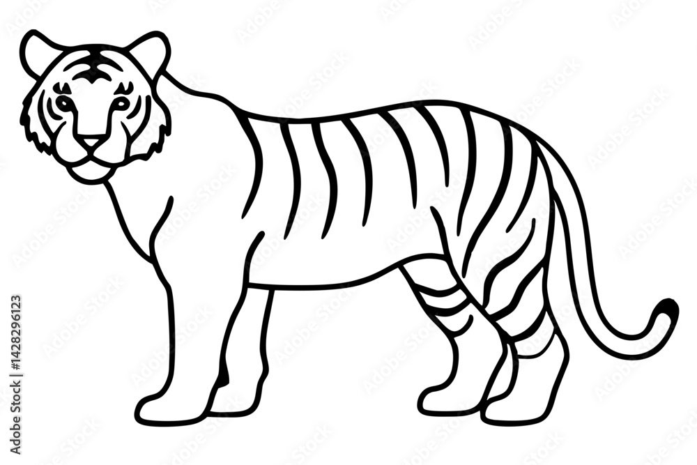 Fototapeta premium Graceful Tiger Silhouette