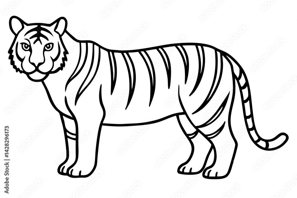 Fototapeta premium Graceful Tiger Silhouette