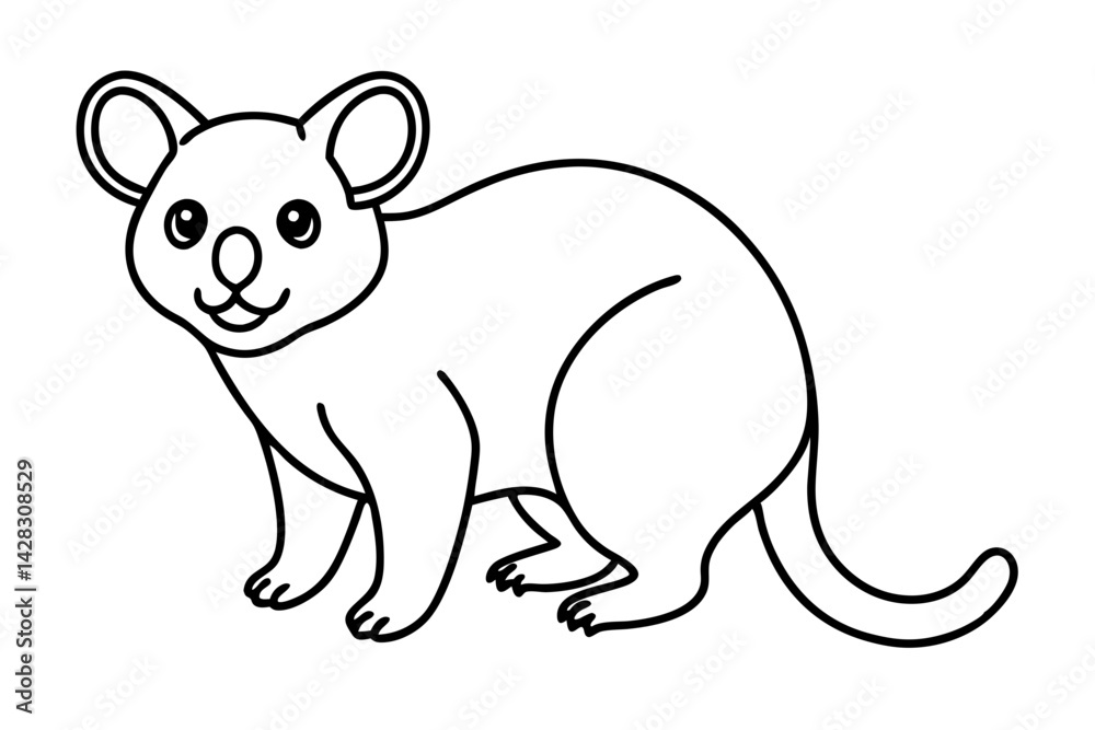 Obraz premium Minimalist Koala Line Art